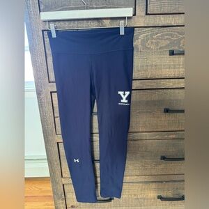 Under Armour Navy Athletic Leggings with 'Yale Softball' Logo